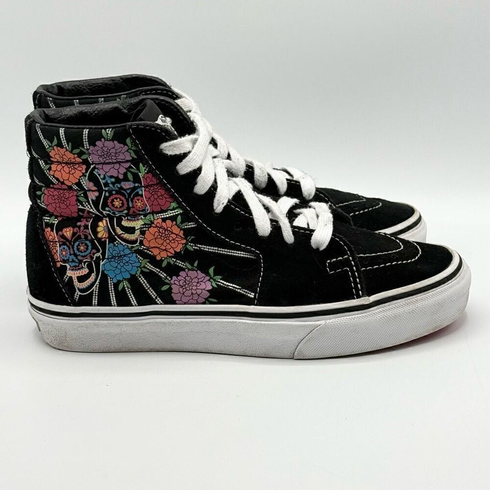 Vans SK8-HI Sugar Skulls Dia De Los Muertos High Top Sneakers - Men US 4 / Women